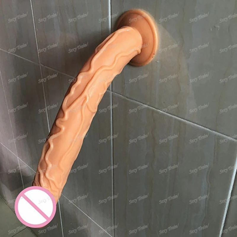 Large Silicone Colours Dildo In Pink