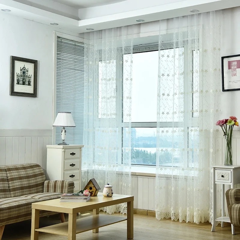 Красивые кружевные занавески из прозрачного тюля с вышивкой в деревенском стиле, розовая вуаль с цветами для гостиной, комнаты для девочек, бежевые, синие шторы P058Z30