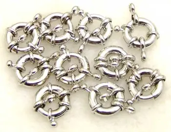 

SALE Wholesale 10pcs 14mm Silver Plated ring one strings Clasp-gp23 wholesale/retail Free shipping