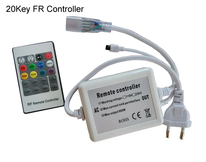 AC 110 В 220 LED RGB 20Key RF пульт дистанционного управления 600 Вт для SMD 5050 3528 ленты огни