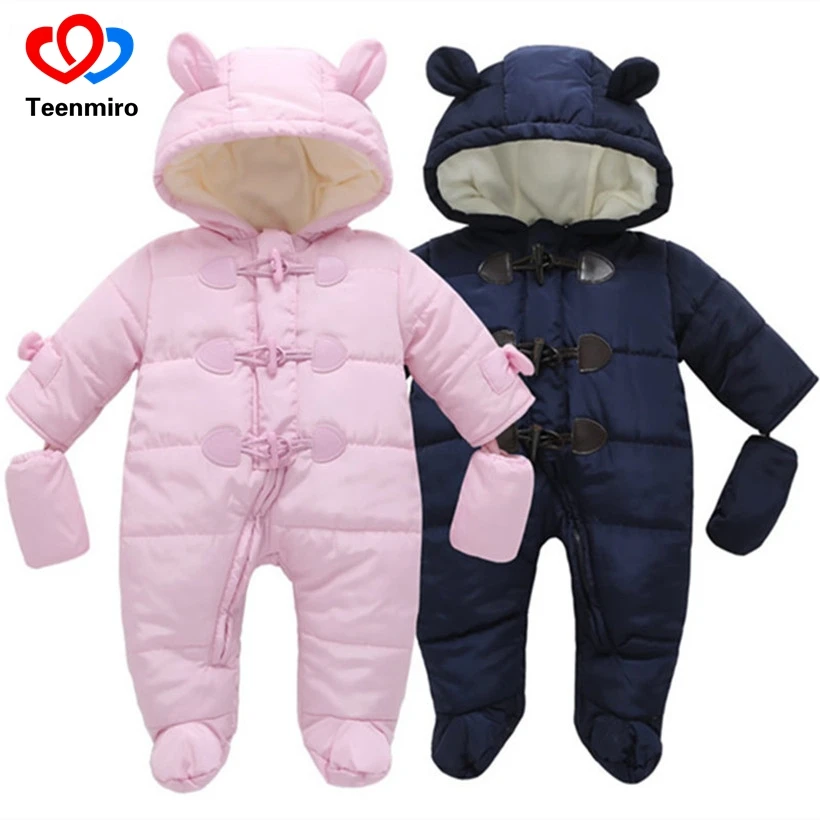 Buy Winter Warm Baby Fleece Overalls Newborn Snowsuit