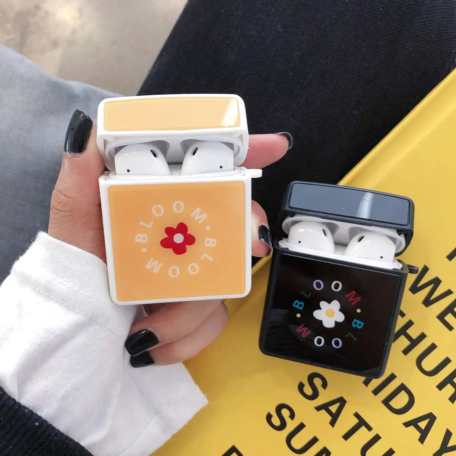 

For airpods Case fashion flower bloom Protective silicon Cover For air pods box Wireless Bluetooth Earphone Case For air pods 2