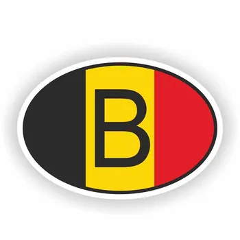 

13.2CM*8.8CM Car Sticker B BELGIUM Country Code Creative Decal PVC 6-0242