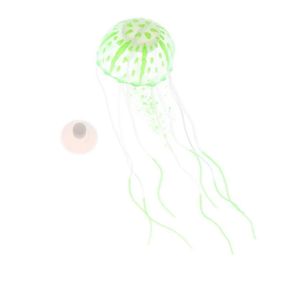 Горячая новинка светящийся эффект декор аквариума искусственная силиконовая Медуза мини подводная лодка орнамент Y