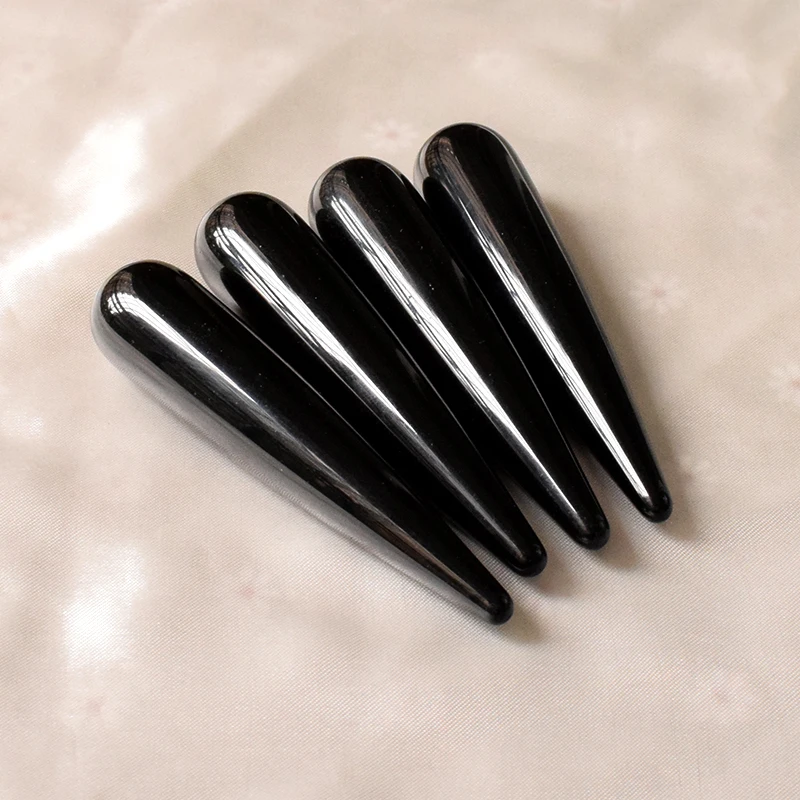 10cm Yoni Wand Crystal Massage Wand Black Obsidian Face Care Pleasure
