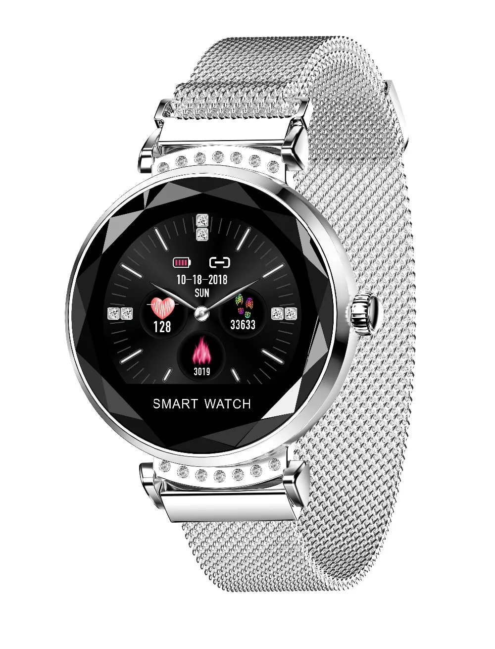 H2 Роскошные Смарт-часы для женщин водонепроницаемый Дамская мода Smartwatch фитнес-трекер для измерения сердечного ритма для Android IOS Телефон PK B80 H1 H8