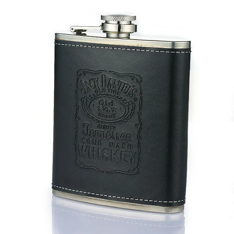 WIKETUO Portable Wine Hip Flask 7 oz Stainless Steel Whiskey Liquor