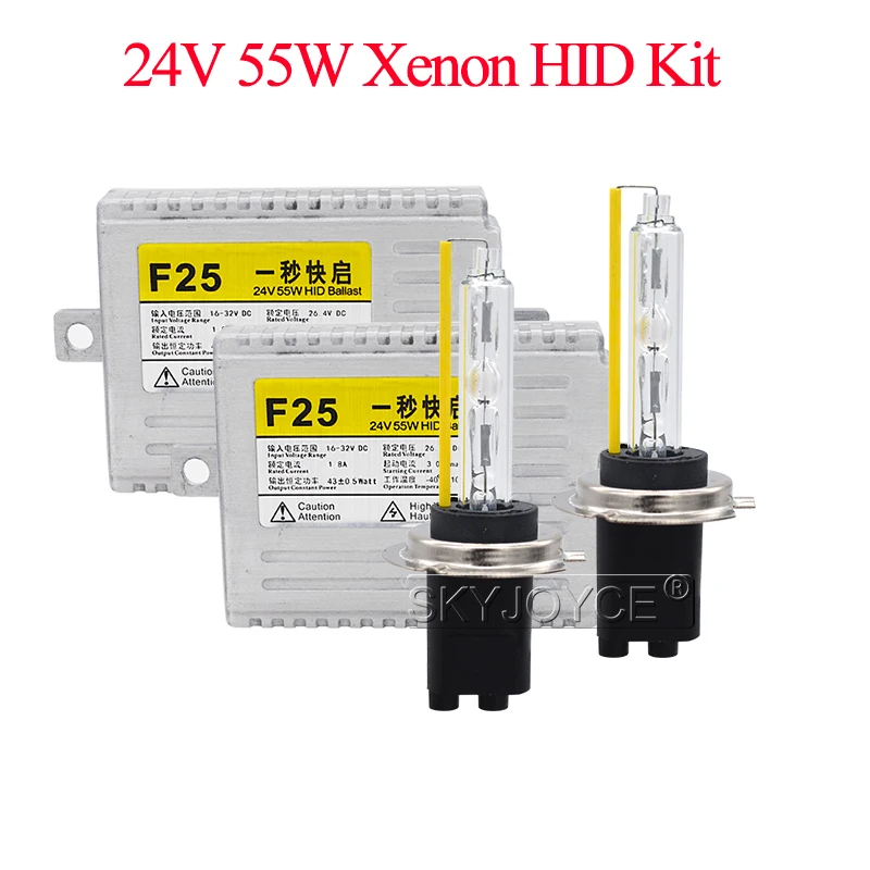 24V 55W Truck Boat Headlight HID Xenon Kit 55W F25 HID Ballast 5500K Fast Bright Xenon H1 H7 H11 HB3 HB4 9012 D2H Headlamp Bulb  (10)