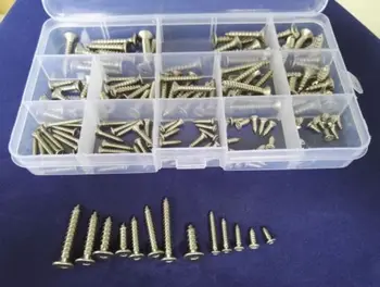 

195PCS M3 M4 M5 Allen Flat Bolts Hex Socket Countersunk Head Self-tapping Screws