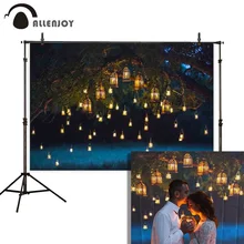 Allenjoy фон для фотосъемки свадебных церемоний винтажный фон для фотосъемки с изображением дерева свечи боке сумеречного фонаря