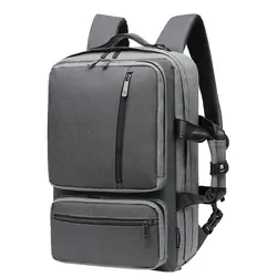 Мужской рюкзак для ноутбука на молнии, повседневный рюкзак для путешествий, многофункциональный, вместительный, школьный
