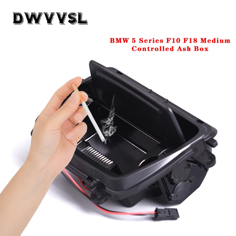 

black plastic center console ashtray assembly box fit for bmw 5 series f10 f11 case original model armrest ash box