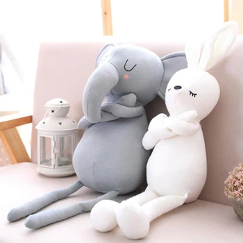 

Soothing Baby Eelephant Rabbit Wool Knit Plush Toy Companion Doll Creative Birthday Doll Gift for Children Gifts