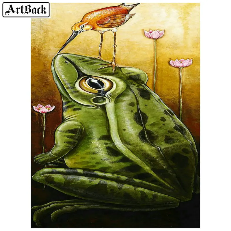 5D DIY Full Drill Diamond Painting Frog Cross Stitch Embroidery Mosaic  3 