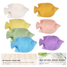 Чистка для лица и тела чистка спонж-Конняку натуральный волокна Конняку рыбы Форма косметический слойка мягкий средство для ухода за кожей лица Ванная комната расходные материалы
