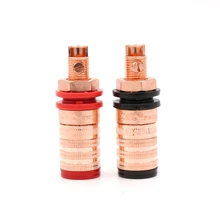 4pcs CMC-838-S-CU-R Pure Copper Conductor Long Binding Post HIFI Speaker Terminal