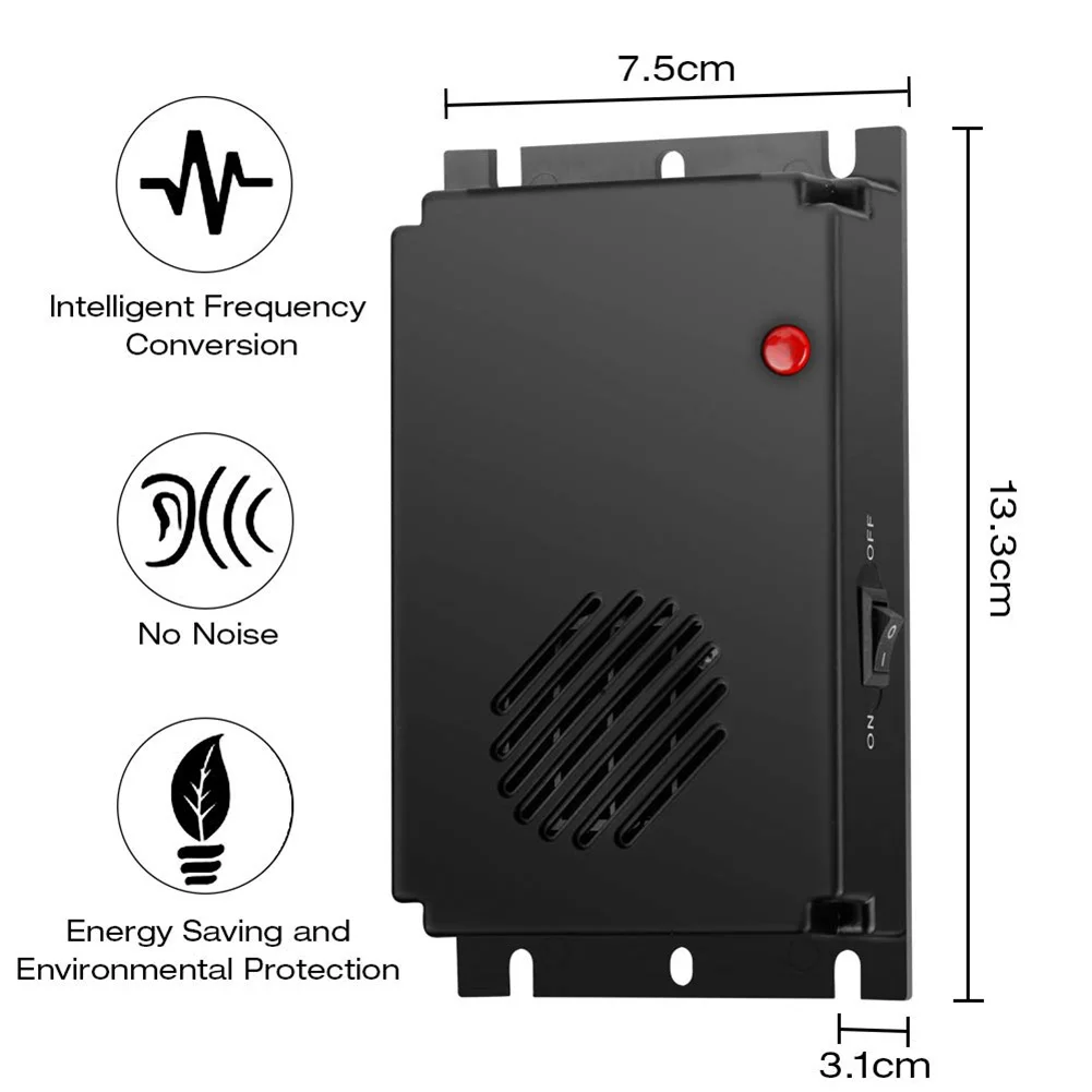 

'The Best' Auto Ultrasonic Rodent Repeller with LED Night Light for Anti-martens Weasels Foxes 889