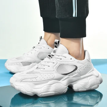 

Men's Trainers Chunky Sneakers Platform Black Shoes Mens Sneakers Mesh Footwear Men Platform Sneakers zapatos de hombre K4-56