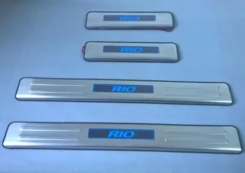 

Car styling For KIA RIO 2002- 2005 2006 2007 2008 2009 2010 2011 20122013 welcome pedal LED illuminated sill threshold strip bar