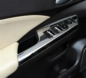 

For Honda CR-V CRV 2015 2016 ABS Chrome Inside Interior Door buttons panel Cover Trim