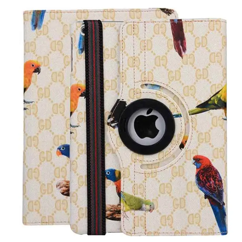 

For iPad Pro 12.9 Case 2016 New Hot Fashion 360 Degree Rotation Bird Printing Leather Case for Apple iPad 9.7 inch cover funda