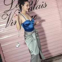 Летняя очень сексуальная сатиновая юбка с неровным разрезом, плиссированная юбка с боковыми разрезами, стильная дышащая ткань