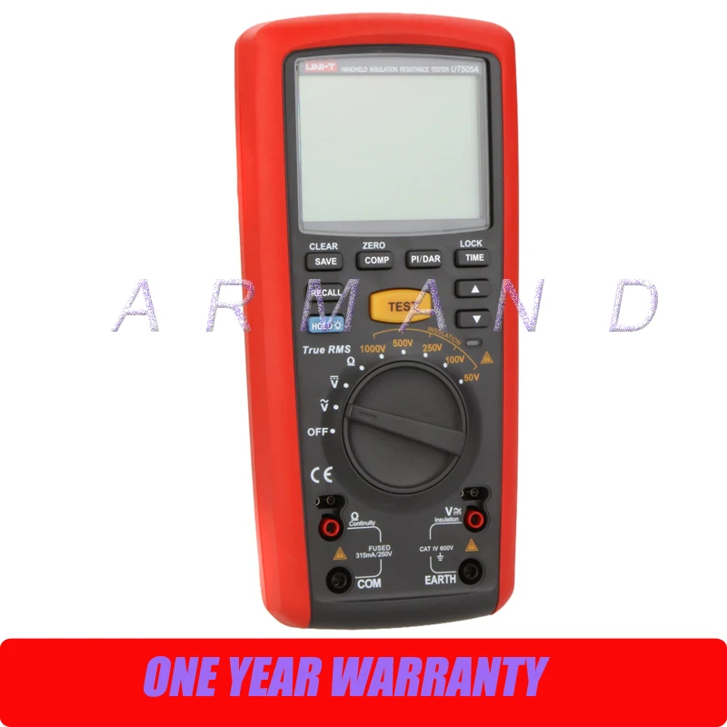 Портативный тестер сопротивления изоляции, True RMS, Datalogger, UT505A