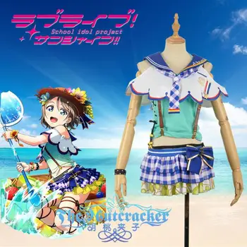 

[STOCK]2017 Anime Love Live Sunshine! Aqours Watanabe You Beach Awaken Unifrom Cosplay Costume For Halloween Free Shipping