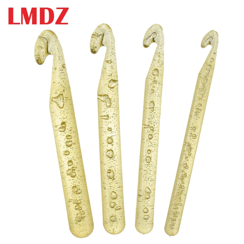 

LMDZ 1Pcs Large size Yarn Crochet Hooks Plastic handle Transparent Craft Knit Crochet Hooks Knitting Needles Weave DIY Tools