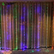 [DBF] 3 м x 3 м 300 светодиодный гирлянда сосулька рождественские сказочные огни наружные дома для свадьбы/вечерние/занавески/украшения сада