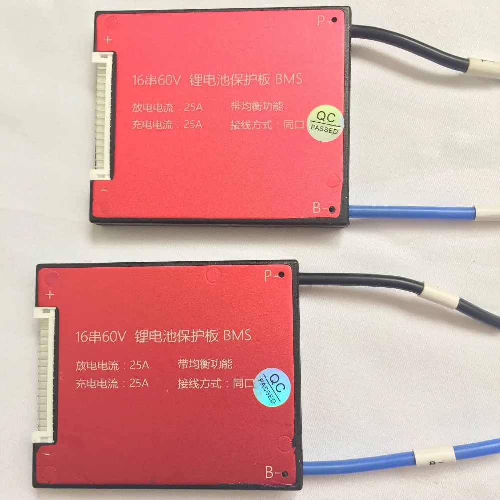 1pcs/lot 16S 59.2v lithium ion battery BMS with 25A constant working current for electric scooter | Электроника