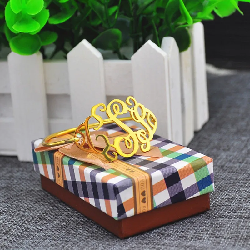 2022 trend Monogrammed Bracelet for girl women Bangle Personalized 3