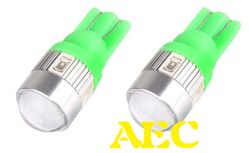 100X высокая мощность T10 светодиодный 5630 6SMD 3 Вт Объектив алюминиевый 5730 6 SMD 194 168 W5W