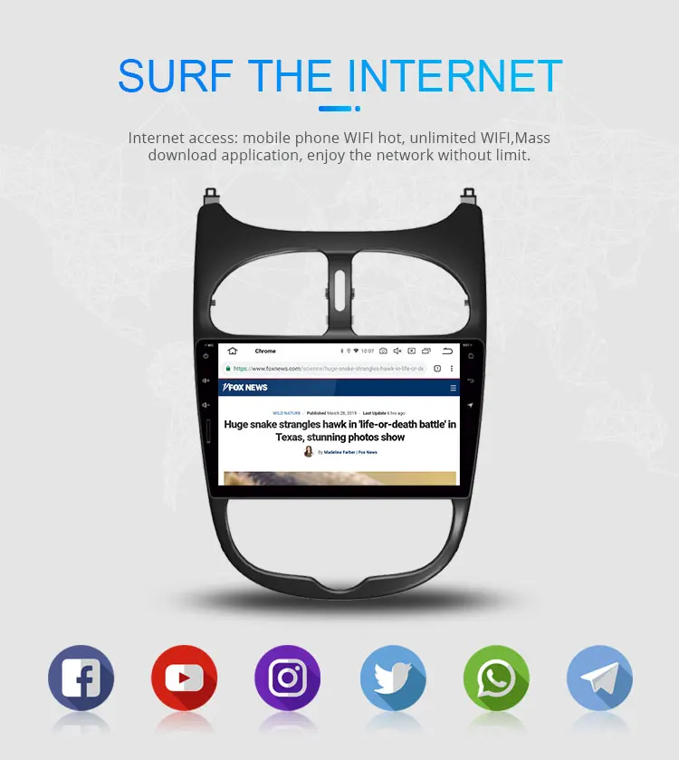 Excellent LJHANG 9" Android 9.0 Car Radio Multimedia Player For Peugeot 206 2000-2014 2015 2016 GPS Navi 1DIN Auto Stereo HeadUnit WIFI fm 9