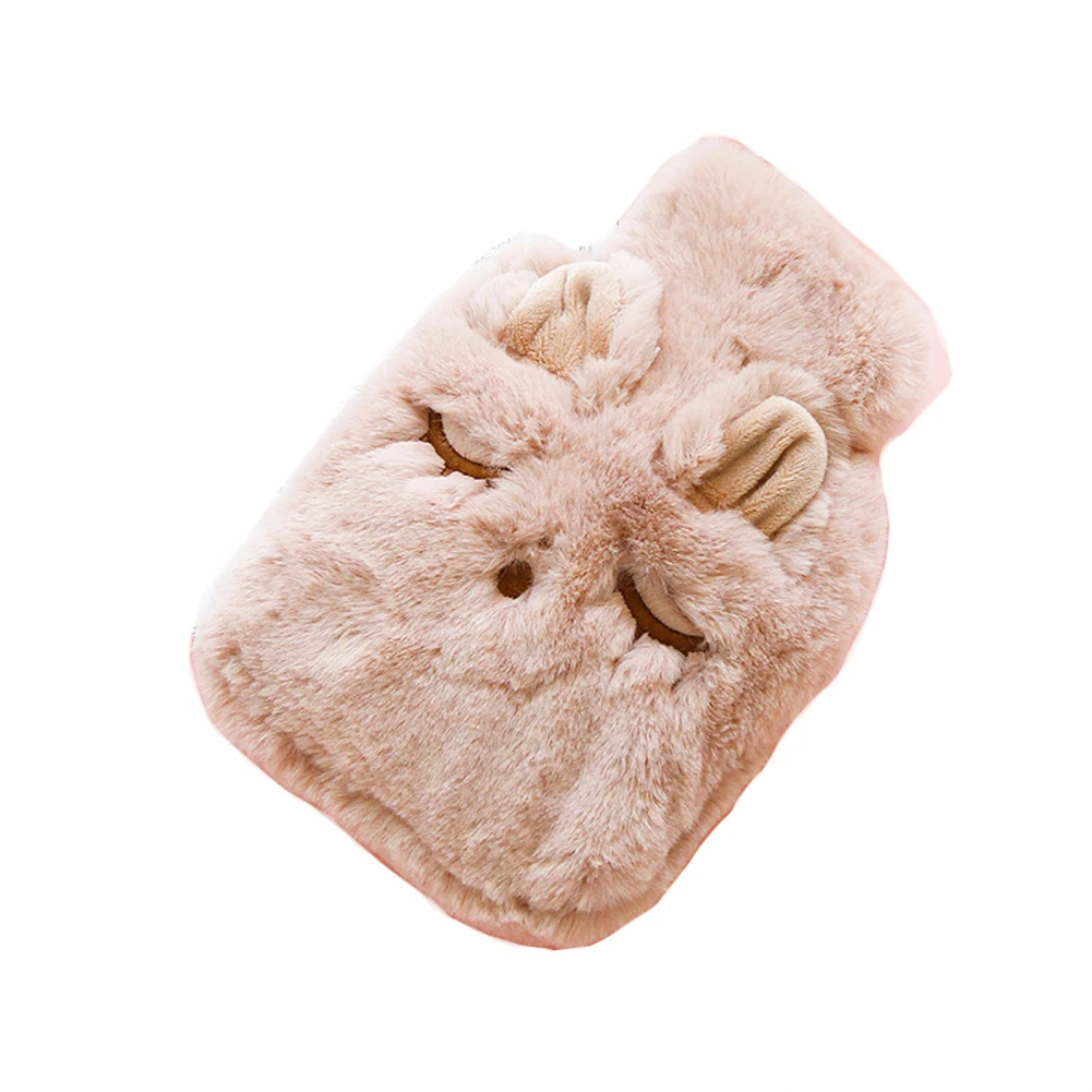 Pink Squinting Фирменная Новинка Бутылка с горячей водой сумка плюшевая Студенческая прочный мультфильм Портативный зимние теплые - Цвет: Pink Squinting
