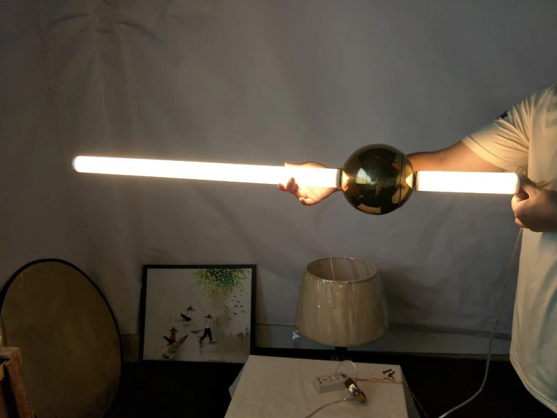 Постмодерн горизонтальное вертикальное комбинирование нордический металлический шар подвесной светильник для кафе выставочный зал линия акриловый светодиодный светильник