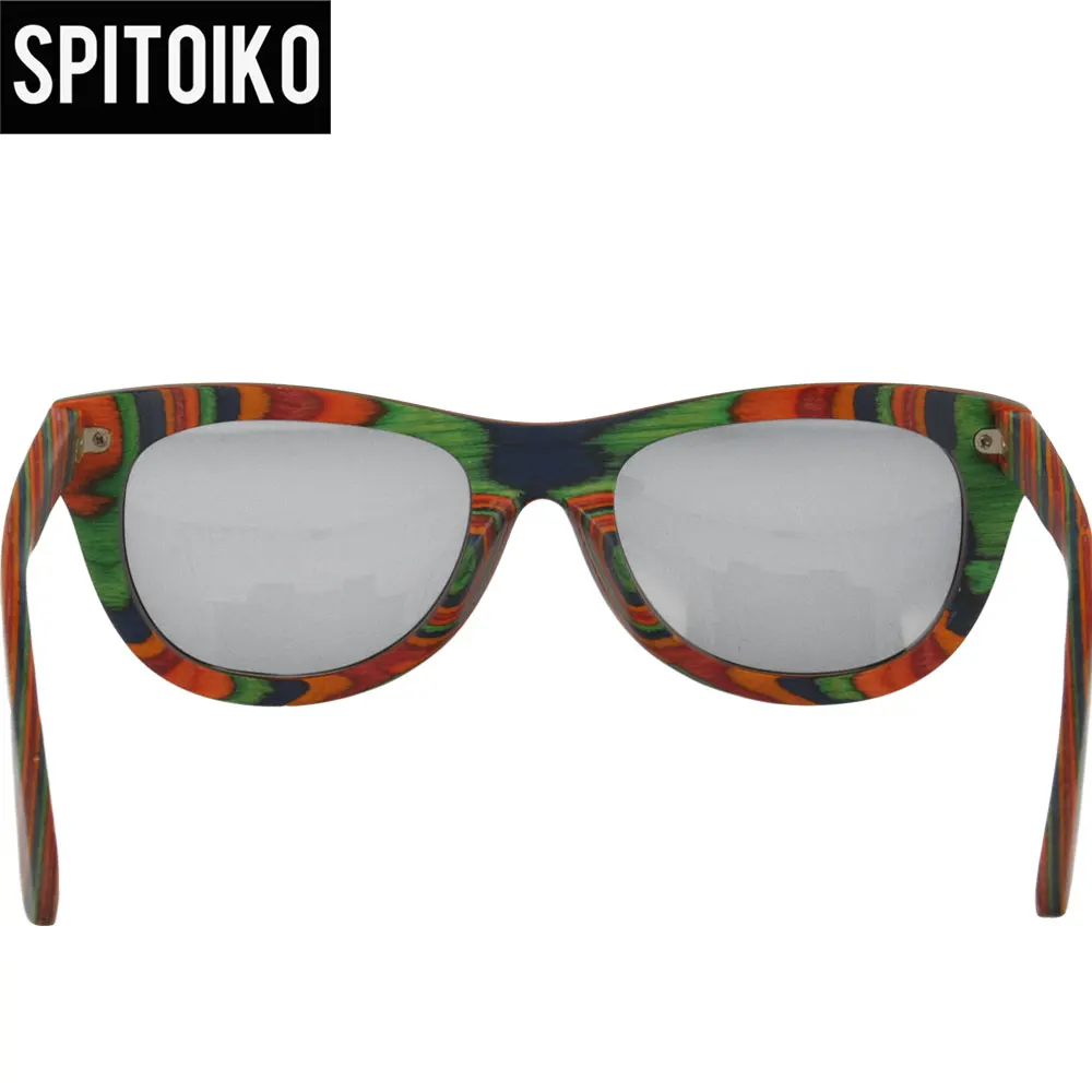 Spitoiko деревянный Cateye Солнцезащитные очки с поляризованными линзами для вождения для Для женщин Для мужчин солнцезащитные очки UV400 BV1002