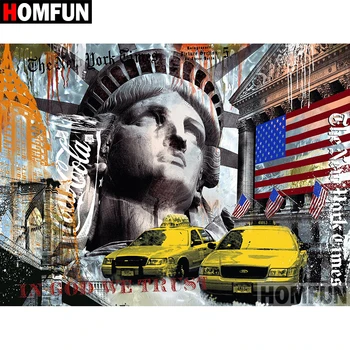 

HOMFUN 5D DIY Diamond Painting Full Square/Round Drill "Statue of Liberty" 3D Embroidery Cross Stitch gift Home Decor A00103