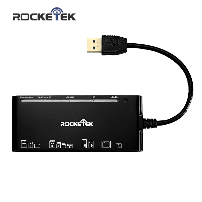 Rocketek stesso tempo leggere 5 carte di memoria usb 3.0 otg del telefono lettore di schede adattatore per SD/TF CF MS XD micro SD accessori per computer
