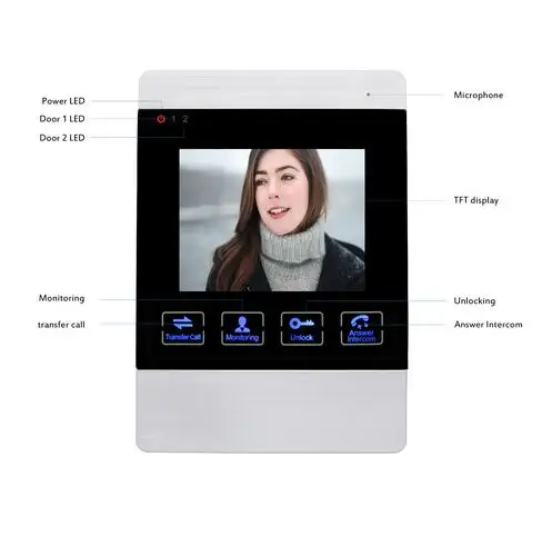 

Homefong Home Surveillance 4" LCD Screen Monitor Video Intercom