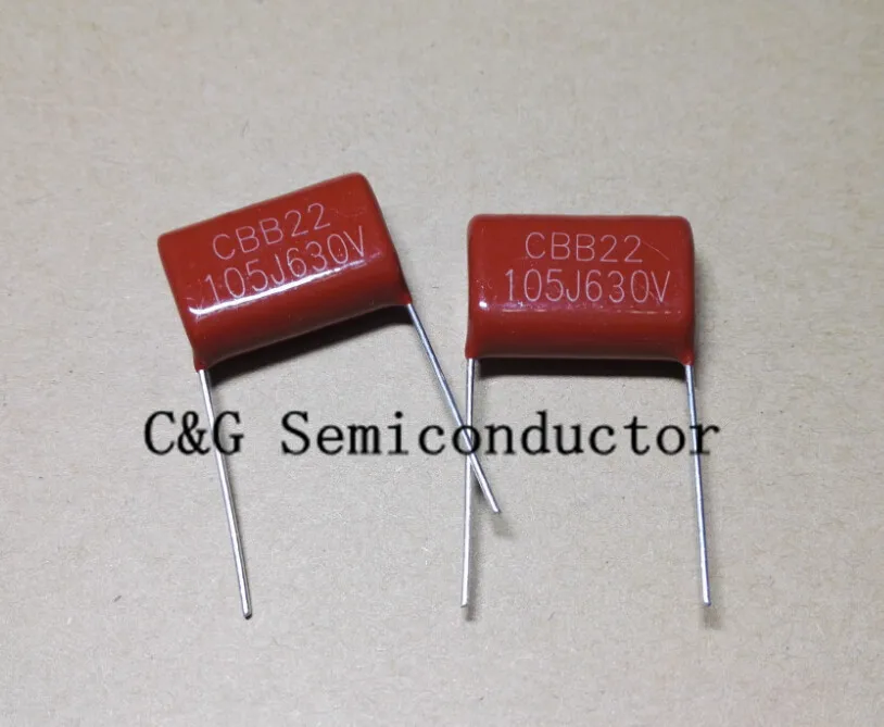 

10PCS 630V 105J 630V 1UF Pitch 20mm 105 1000NF CBB Polypropylene film capacitor