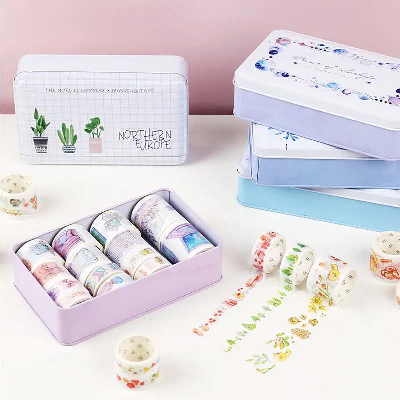 

14 Rolls Washi Masking Tape Set Petal Animal Flower Paper Masking Tapes Japanese Washi Tape Diy Scrapbooking Sticker With B