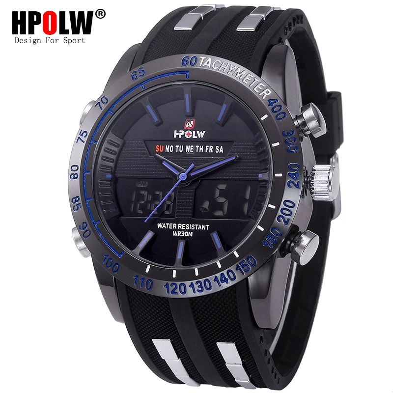 

HPOLW Style Men Military Digital-watch Waterproof Sport Shock Multifunction Watches LED Digital Watch Male Boys Clock