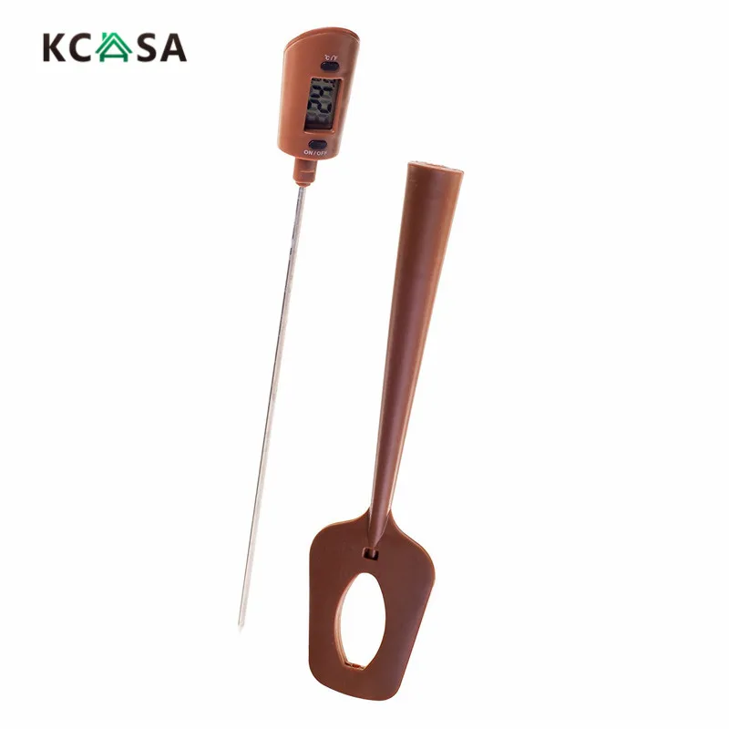 KCASA KC-SN04, силиконовая лопатка-скребок, Длинный зонд, цифровой термометр для еды, шоколада, инструменты для выпечки, кухонные гаджеты