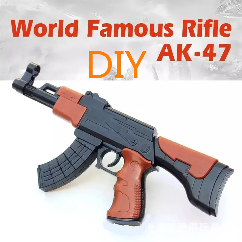 DIY строительные блоки игрушечный пистолет Ak 47 сборка открытый Забавный орбиз