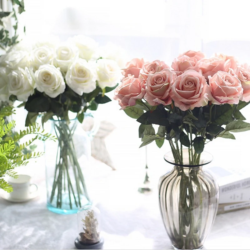 Cheapest Decorations Rose Artificial Flowers High Quality Bouquet Wedding/Party/Home Decor Pompom Fake Flower Fleur Artificielle Cheapest Decorations Rose Artificial Flowers High Quality Bouquet Wedding/Party/Home Decor Pompom Fake Flower Fleur Artificielle