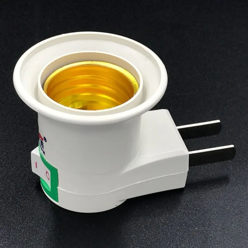 Switch Lamp Light Socket Base Adapter Converter E27 On/Off Button