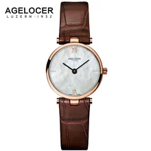AGELOCER Ladies Wrist Watch Women Waterproof Fashion Casual Quartz Watch Clock Women Dress Watches Montre Femme Relogio Feminino