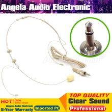 4 шт. бежевый микрофон для головы гарнитура микрофон 3,5 мм винт заглушка микрофона микрофон для Беспроводная система караоке система нательный передатчик