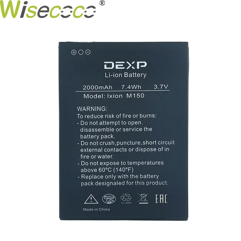 WISECOCO 2 шт аккумулятор 2000 мАч для DEXP Ixion M150 Мобильный телефон батарея высокого качества с номером отслеживания